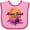 Pink and Red, variant on Inktastic Miami Beach Florida Vacation Sunset Girls Baby Bib