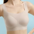 thumbnail image 2 of Clearance Women's Full Figure Seamless Comfortable Bralette Full Coverage Shelf Support Push-Up Bra Beauty Back Smoothing Bralettes One Piece Seamless Bra Lounge Breathable Underwear, 2 of 5