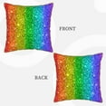 thumbnail image 3 of KLL Glitter Rainbow Decorative Throw Pillow Covers Velvet Soft for Couch Sofa Bedroom Living Room Outdoor - 20"x20", 3 of 8
