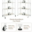 thumbnail image 4 of COOKCOK 5-Tier Storage Shelving Unit, Folding Bookshelf, Metal Shelf 27.9"x13.4"x62.5, Foldable Storage Shelf with Wheels, Garage Shelf, Kitchen Shelf, No Assemble Require, White, 4 of 7