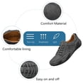 thumbnail image 2 of Men's Casual Casual Shoes Lightweight Soft And Comfortable Non-Slip Loafers Lace-Up Retro Fashion Formal Shoes Gray 10 US, 2 of 7