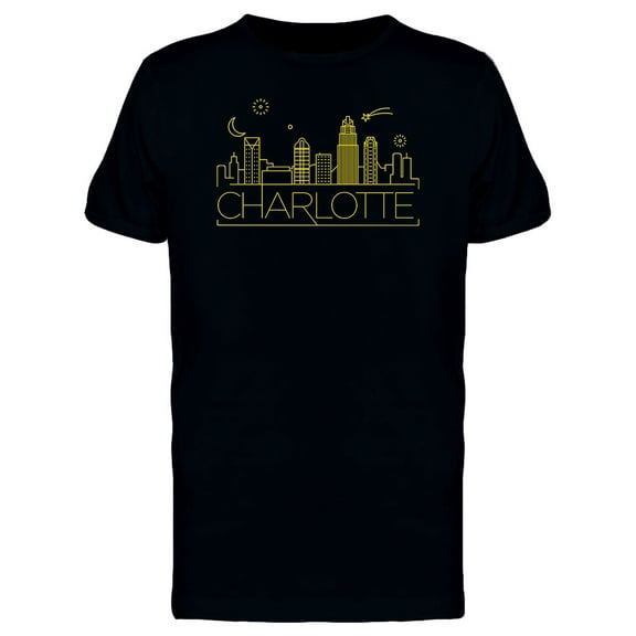 Charlotte Gold Skyline T-Shirt Men -Image by Shutterstock, Male Small