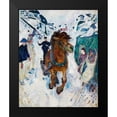 thumbnail image 2 of Munch, Edvard 20x24 Black Modern Framed Museum Art Print Titled - Galloping Horse, 1910-1912, 2 of 5