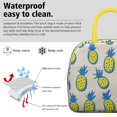 thumbnail image 3 of Reusable Pineapple Lnsulated Lunch Bag for Women & Men-Leakproof Water-Resistant Cooler Tote,Large Capacity(10.6x8.7x6.3in)for Work,Office,Travel,Picnic,Beach., 3 of 7