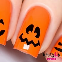 Whats Up Nails - Pumpkin Faces Vinyl Stencils Nail Art Design
