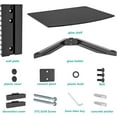 thumbnail image 6 of Floating TV Shelf, 1 Tier Glass Projector Shelf for DVD Players, Routers, Game Consoles, Cable Boxes, Living Room Decor, Wall Mount Shelves Hold Up to 17.6lbs (CS201B), 1-Shelf, Black, 6 of 7