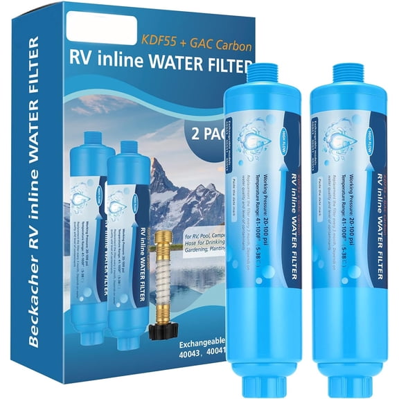 Tastepure RV Water Filter, Advanced RV Inline Water Filter with Flexible Hose Protector, Reduces Bad Taste, Odors, Chlorine, and Sediment for Fresh Drinking Water