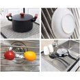 thumbnail image 4 of （15 tubes）Foldable Dish Drainer Stainless Steel Black Plastic, Kitchen Dish Storage Accessory, Dish Drainer, Kitchen Storage and Organization, Kitchen Utensils, Compatible with Any Sink, 4 of 5