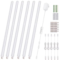12-Inch LED Under-Cabinet Lights, 3000K (6 Count) Seamlessly Linkable Strip Light Bars Kit