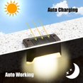 thumbnail image 5 of Luces solares para cubierta, paquete de 4/8/12 luces solares para escalones, luces solares para cercas al aire libre, impermeables para escaleras, escalones, cercas, patios y caminos al aire, 5 of 5