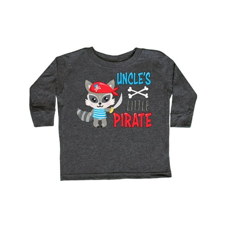 

Inktastic Uncle s Little Pirate Cute Raccoon with Sword Gift Toddler Boy or Toddler Girl Long Sleeve T-Shirt