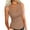 Khaki, variant on ZQUUVOU Tank Top For Women Summer U Neck Leisure Solid Color Tops (Hot Pink,S)