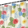 thumbnail image 3 of Pioneer Flower Floral Print Pattern Shower Curtain 72"x72", Bathroom Decorative Shower Curtain Set with 12 Hooks, Waterproof Washable, 3 of 6