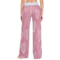 thumbnail image 5 of Comfy Casual Women's Pajama Pants Print Wide Leg Line Drawings Tulips, 5 of 6