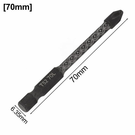 Whatever You Like 1 Pcs Cross Magnetic Screwdriver Bit Alloy Steel Anti-Slip Long Drill Bits PH2 for Electric Screwdrivers Hand Drills Power Tool (Hand Tools)