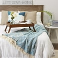 thumbnail image 4 of 4' x 5' Blue and Beige Rectangular Home Essentials Woven Throw, 4 of 7