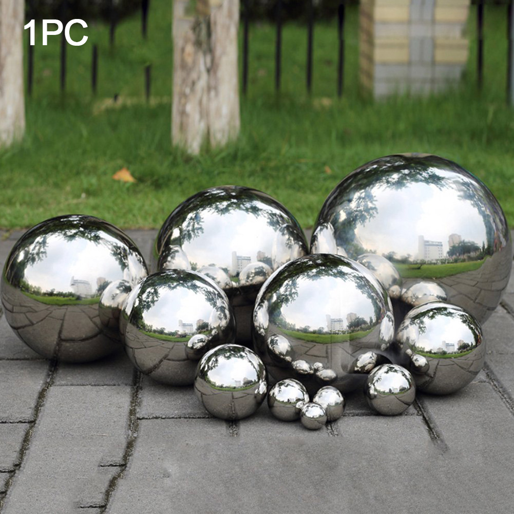 19mm-250mm Stainless Steel Mirror Sphere Hollow Ball Home Garden Decor