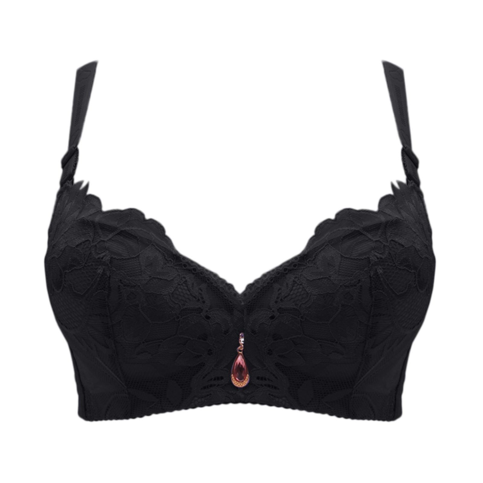 CAICJ98 Plus Size Lingerie Underwear Latex Women's Breathable Seamless  Sports Bra Comfortable Top Base Black,34/75C