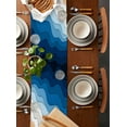 thumbnail image 5 of Hokiten Table Runners 36 Inches Long Dress Scarves, Blue Ocean Waves Farmhouse Kitchen/Dining Table Runner, Short Coffee Tablerunners, Coastal Ombre Beach Abstract Aesthetic 13x36 Inch, 5 of 7