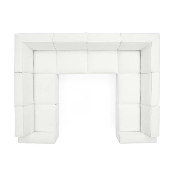 Modway Restore 8-Piece Sectional Sofa in White