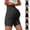 Dark Gray, variant on Workout Shorts Women for Women Butt Lifting High Waist Biker Shorts Flap Pocket Metal Detail Workout Yoga Gym Pants Black 2XL