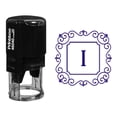 thumbnail image 1 of Printtoo Self Inking Rubber Stamp Square Swirl Border I Alphabet Monogram Initial R-40 Office Stationary, 1 of 3