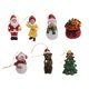 thumbnail image 3 of 7x ornamento en miniatura de Navidad, estatua de resina, escritorio, Hada de jardín, chimenea, colgante de Navidad, decoraciones navideñas colgantes Hugo Figuras en miniatura, 3 of 10