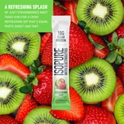 Isopure Clear Protein Powder with Electrolytes, Strawberry Kiwi Stick Pack, 6 Count