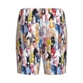 thumbnail image 2 of Lsque Colourful Horses Mens Sleep Pajama Shorts,Short Pajama Pants, Cotton Ultra-Soft Knit-3X-Large, 2 of 9