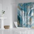 thumbnail image 4 of Gold Blue Marble Shower Curtains,Farmhouse Shower Curtains for Bathroom, Bath Shower Curtain Sets Waterproof Fabric Decor 72×72inch, 4 of 4