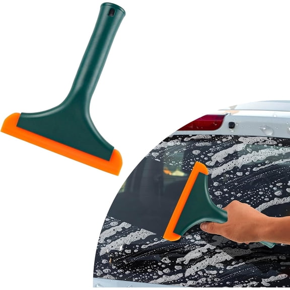 NeoMart - Small Silicone Window Squeegee, Car Windshield Water Blade Squeegee, Multifunctional Auto Squeegee with 5.9 Inch Blade and Non-Slip Handle for Car Window, Home Cleaning (Dark Green-1PCS)