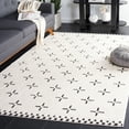 thumbnail image 2 of SAFAVIEH Melody Leinster Geometric Polyester Area Rug, Ivory/Black, 4' x 4' Square, 2 of 11