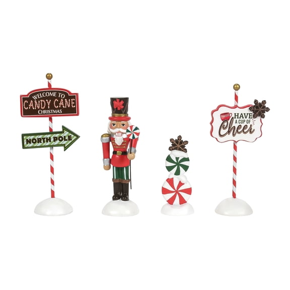 Department 56 Department 56 Village Cross Product Peppermint Panache - Set of 4 - 6013618