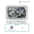 thumbnail image 3 of Spec-D Tuning Universal 4X6 Chrome Projector Headlights Head Light Assembly Car Equipped with 4"x6" Headlights., Left + Right Pair Headlamps Assembly, 3 of 7