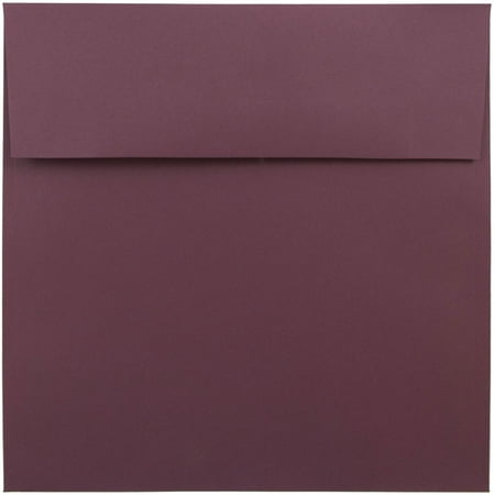 UPC: 0609722707121 | JAM 8.5 x 8.5 Square Envelopes  Burgundy  25/Pack