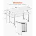thumbnail image 4 of KFFKFF 4 Ft Folding Table, Portable Fold-in-Half Utility Table with Adjustable Height and Built-in Handle, Indoor and Outdoor Plastic Rectangle Table for Events, Dining, Camping, and Picnics, White, 4 of 9