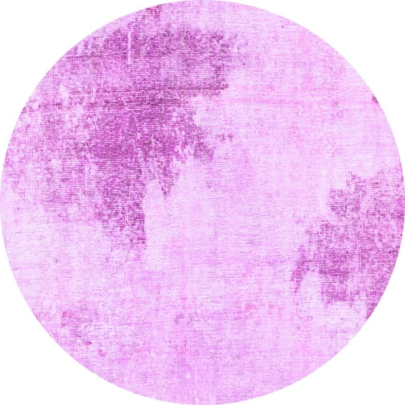 Ahgly Company Indoor Round Solid Purple Modern Area Rugs, 6' Round