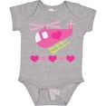 thumbnail image 3 of Inktastic Valentine Pink Heart Helicopter Boys or Girls Baby Bodysuit, 3 of 5