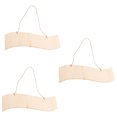 thumbnail image 6 of 3 Pcs Unfinished Wooden Hanging Signs Blank Plaques Hanging Wood Banner, 6 of 7