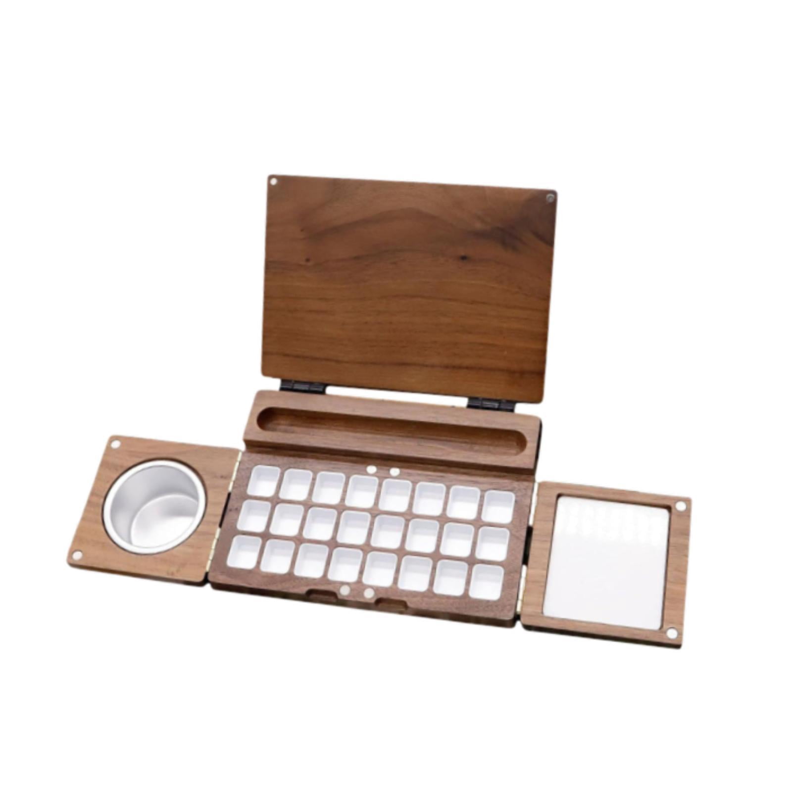 BLESIYA Watercolor Paint Supplies Handmade Portable Travel Empty Palette Box