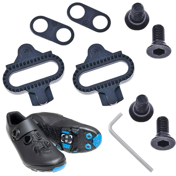 Bike Bicycle Cleats Set, SPD Compatible Bike Pedal Cleats Bicycle Accessories Set for Mountain Bike & Indoor Cycling Rawiri