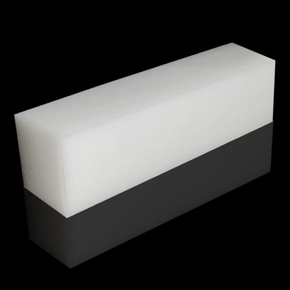 Bloque de plástico HDPE de 50 mm de grosor, 10 x 30 cm, para mecanizado, blanco