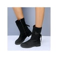 thumbnail image 6 of Audeban Womens Zipper Winter Warm Mid Calf Boots Casual Ladies Low Flat Heel Shoes Size, 6 of 7
