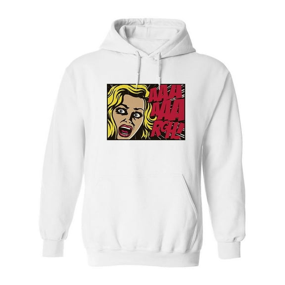 Pop Art  Comic Book Hoodie Men -Image by Shutterstock, Male 3X-Large