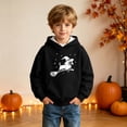 thumbnail image 6 of BaoFuBaoMei Hoodie for Boys Girls Pullover Halloween Ghost Long Cuffed Sleeve Sweatshirt Tops with Pockets Fleece Lined Loose Hooded Fall Clothing for Daily Wear School Party Classroom Celebration, 6 of 8