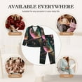 thumbnail image 7 of Lsque Bird5 Pattern Long Sleeve Pajama Set for Women - Soft 2-Piece Sleepwear and Loungewear Set with Pockets, Comfy Nightwear-Medium, 7 of 7