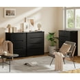 thumbnail image 3 of Aiho 4 Drawer Dresser, 32 "H Black Dresser with Cutout Handles for Bedroom, 3 of 5