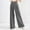 Gray, variant on Womens Crossover Waist Dress Pants Pleated Front Wide Leg Pants Casual Loose Work Trouser with Pockets