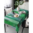 thumbnail image 2 of Green Geometric Rectangle Tablecloth, Abstract Art Modern Painting Waterproof & StainResistant Tablecloth, Washable Oil-proof Table Cover for Dining/Party/Wedding/Camping/Buffet 60x120 In, 2 of 9