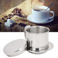 thumbnail image 4 of Coffee Maker Pot Vietnamese Coffee Filter Coffee Drip Pot, Coffee Drip Filter, Durable  For Home Kitchen Gloss Silver, 4 of 8